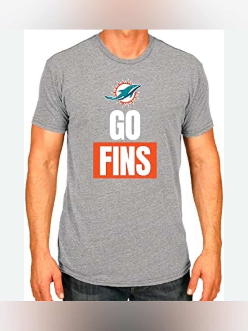 Miami Dolphins "Go Fins" - NFL Team Apparel- NEW - T-shirt